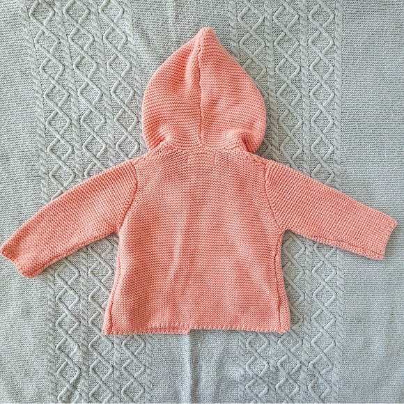 Zara Baby Coral Knit Hooded Cardigan - Picture 6 of 9